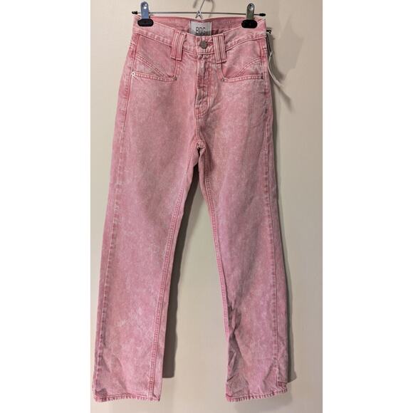 NWT BGD urban outfitters pink jeans high rise Cowboy Jeans Size 24 - Picture 5 of 11